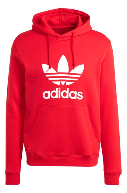 Blusa Adidas Moletinho Com Capuz Adicolor Classics Trefoil Vermelho - NewSkull