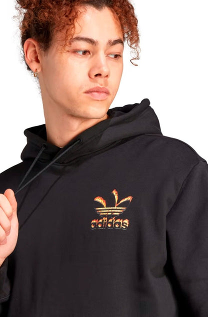 Blusa Adidas Moletinho Graphics Fire Trefoil Preto - NewSkull