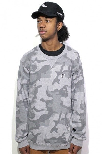 Blusa de Moletom Careca Thug Nine Camo Crew GR - NewSkull