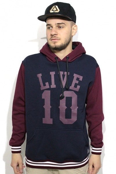 Blusa de Moletom Live Skateboard Live 10 Vinho - NewSkull