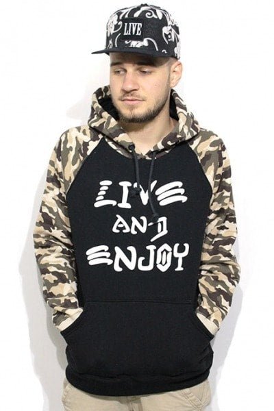 Blusa de Moletom Live Skateboard Live and Enjoy Preta - NewSkull