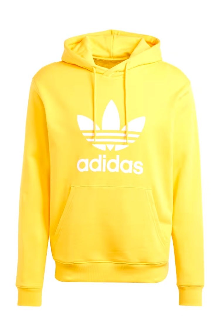 Blusa Moletinho Adidas Capuz Adicolor Classics Trefoil Amarelo - NewSkull