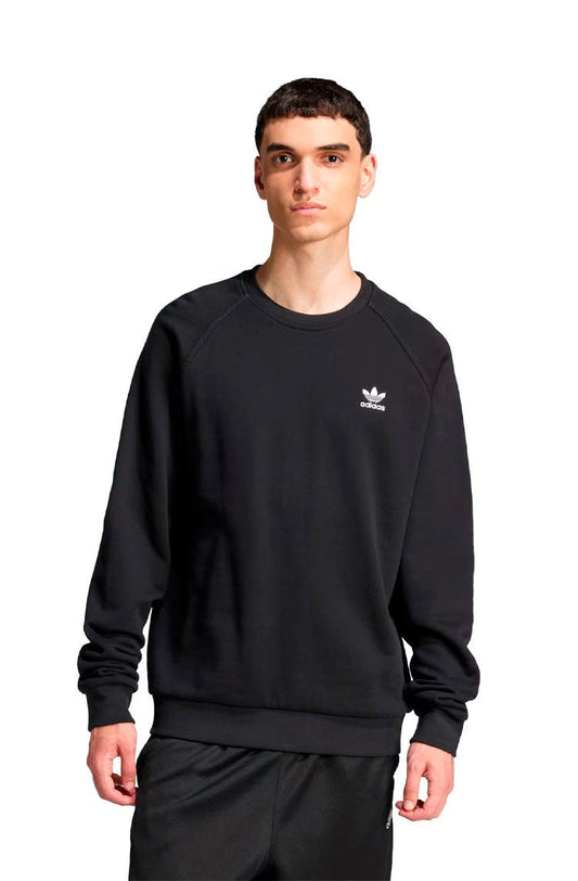 Blusa Moletinho Adidas Trefoil Essentials Crew Preto - NewSkull