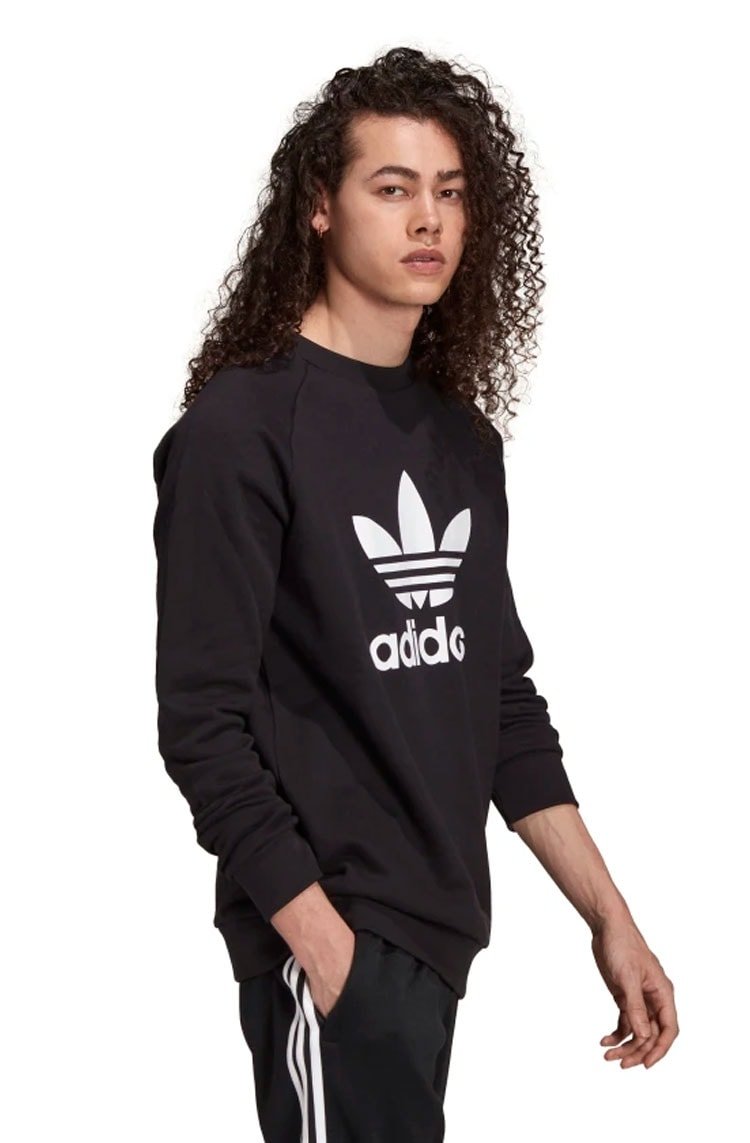 Blusa Moletom Adicolor Classics Trefoil Crewneck Preto/Branco - NewSkull