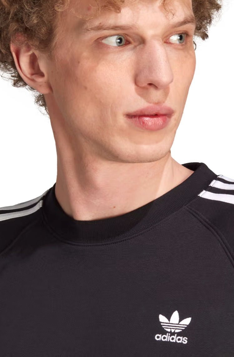 Blusa Moletom Adidas Adicolor Classics 3 - Stripes Preto/Branco - NewSkull
