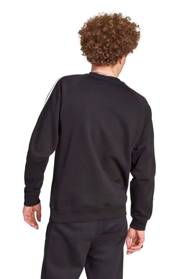 Blusa Moletom Adidas Adicolor Classics 3 - Stripes Preto/Branco - NewSkull