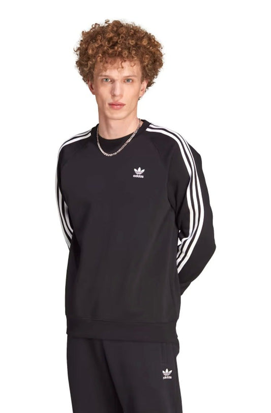 Blusa Moletom Adidas Adicolor Classics 3 - Stripes Preto/Branco - NewSkull