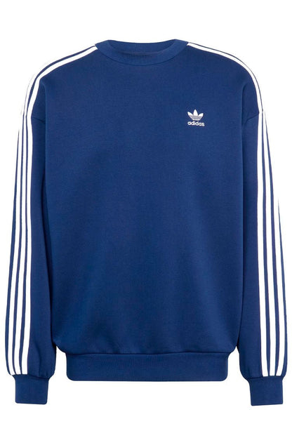 Blusa Moletom Adidas Adicolor Oversized Crew Azul Marinho/Branco - NewSkull