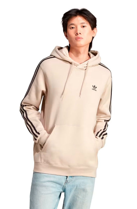 Blusa Moletom Adidas Capuz Adicolor Classics 3 - Stripes Bege/Preto - NewSkull