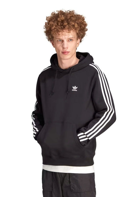 Blusa Moletom Adidas Capuz Adicolor Classics 3 - Stripes Preto/Branco - NewSkull