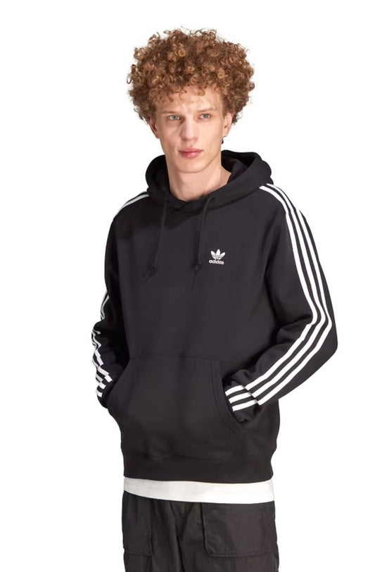 Blusa Moletom Adidas Capuz Adicolor Classics 3 - Stripes Preto/Branco - NewSkull