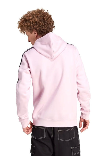Blusa Moletom Adidas Capuz Adicolor Classics 3 - Stripes Rosa/Preto - NewSkull