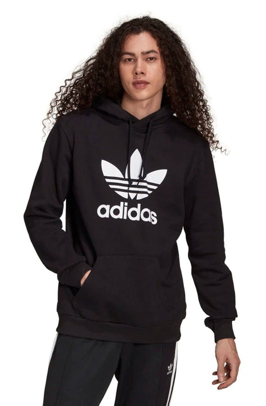 Blusa Moletom Adidas Capuz Adicolor Classics Trefoil Preto/Branco - NewSkull