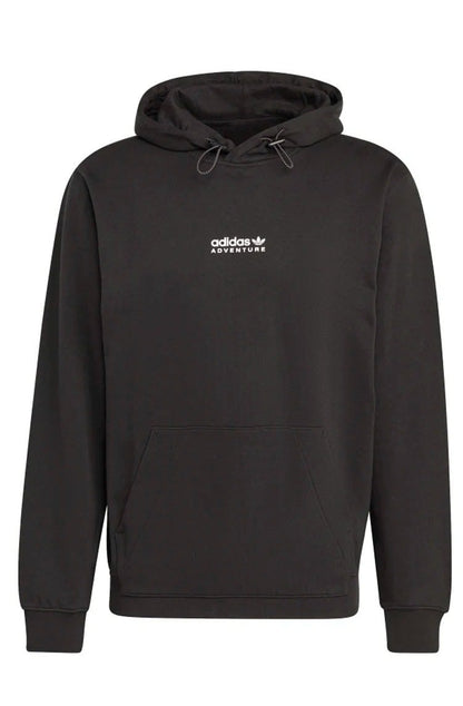 Blusa Moletom Adidas Capuz Adventure Preto/Branco - NewSkull