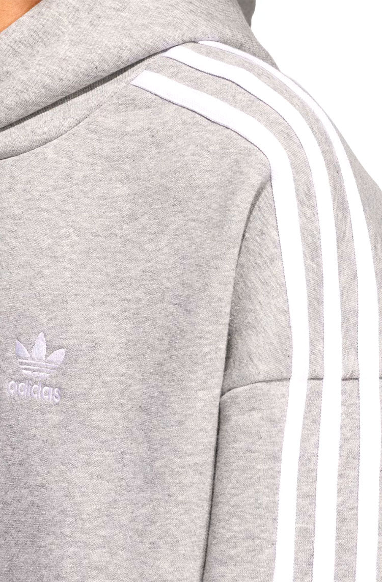 Blusa Moletom Adidas Capuz Baggy Adicolor Cinza/Branco - NewSkull