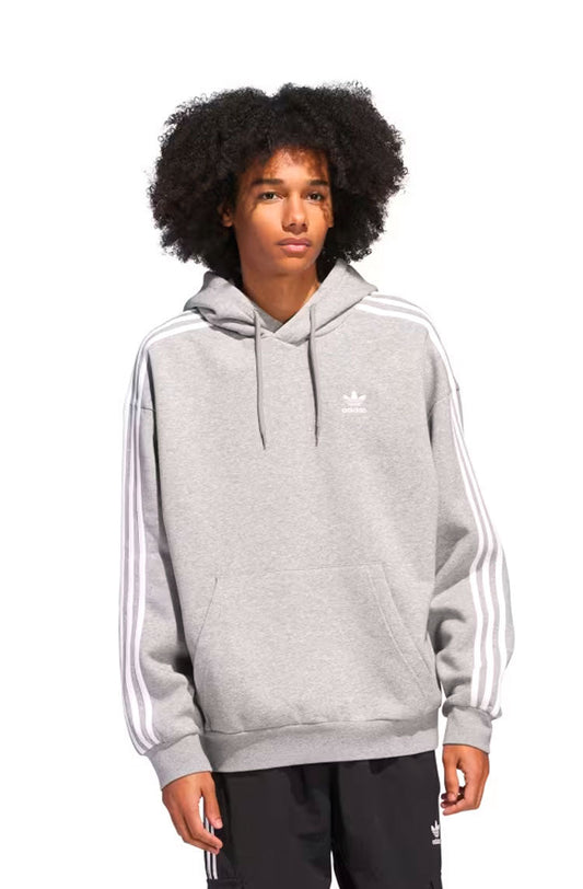 Blusa Moletom Adidas Capuz Baggy Adicolor Cinza/Branco - NewSkull