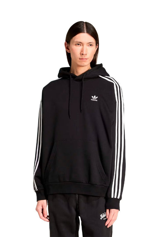 Blusa Moletom Adidas Capuz Baggy Adicolor Preto/Branco - NewSkull
