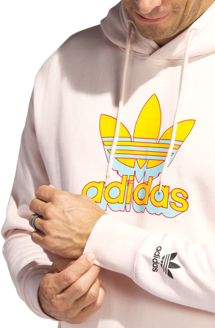 Blusa Moletom Adidas Capuz Hero Rosa/Amarelo - NewSkull