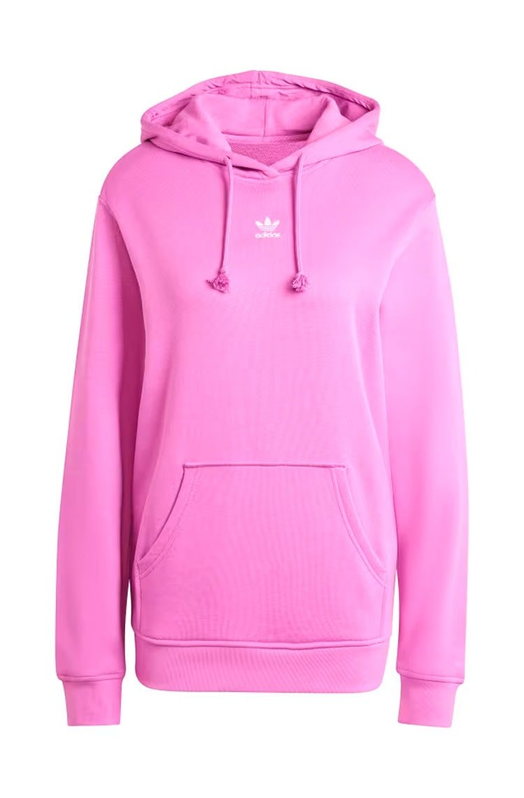 Blusa Moletom Adidas Capuz Regular Adicolor Essentials Rosa - NewSkull
