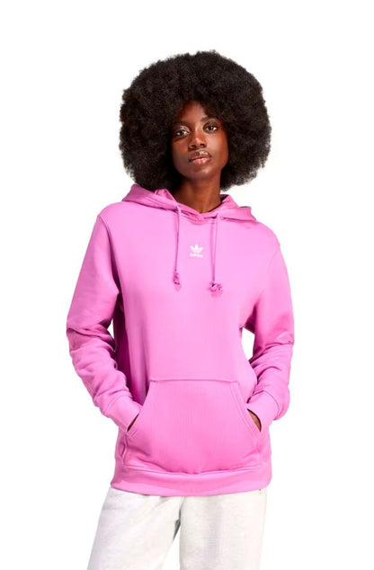 Blusa Moletom Adidas Capuz Regular Adicolor Essentials Rosa - NewSkull