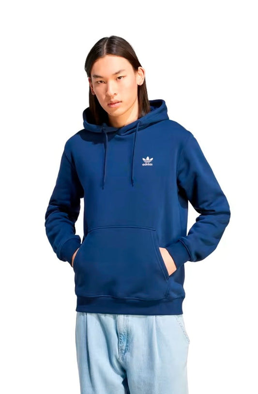 Blusa Moletom Adidas Capuz Trefoil Essentials Azul Marinho - NewSkull