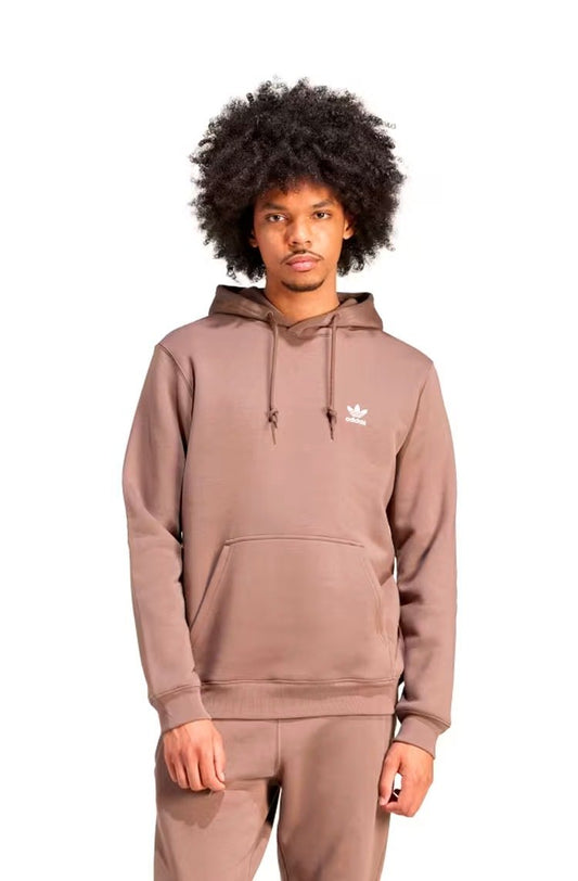 Blusa Moletom Adidas Capuz Trefoil Essentials Marrom - NewSkull