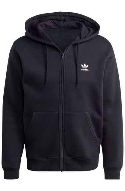 Blusa Moletom Adidas Capuz Ziper Trefoil Essentials Preto - NewSkull