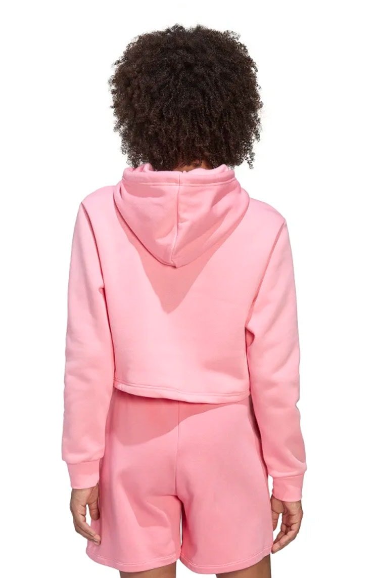 Blusa Moletom Adidas Hoodi Rosa/Branco - NewSkull