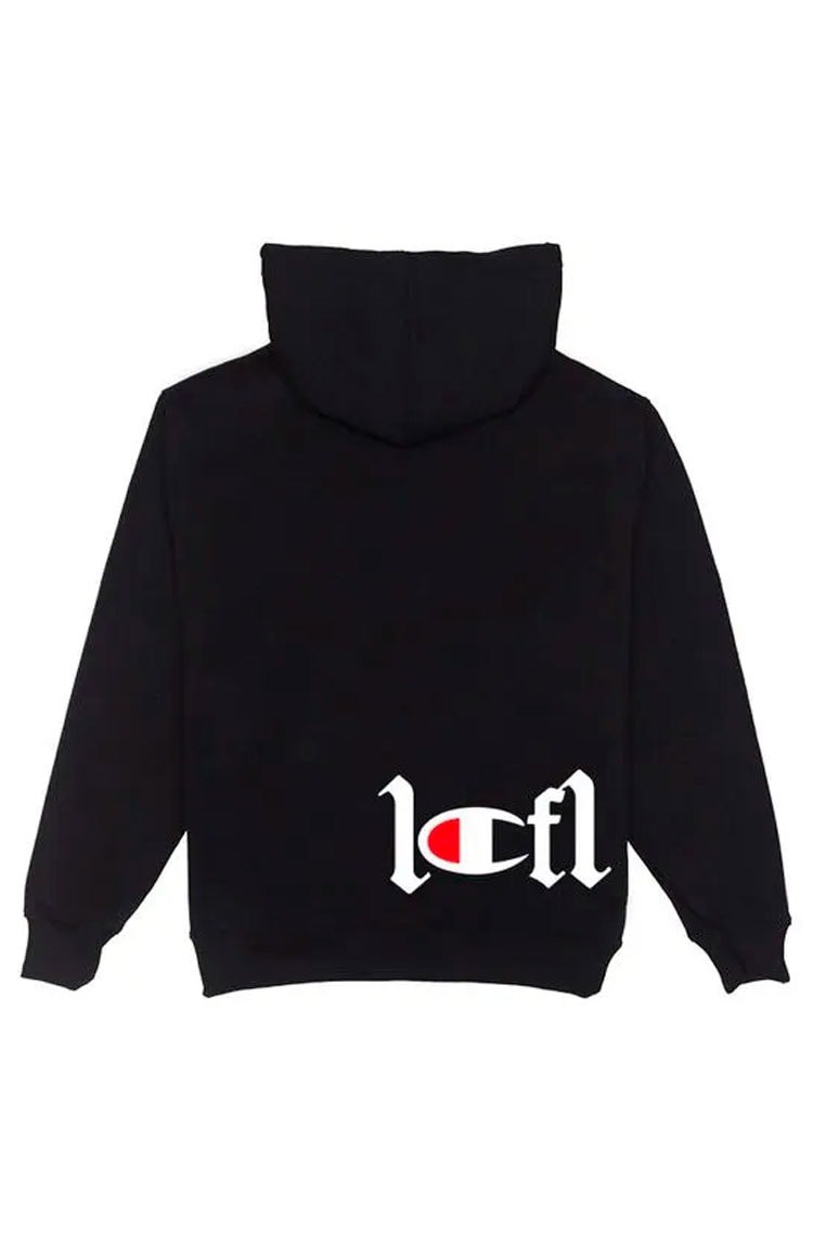 Blusa Moletom Champion Script Bordado Patch 10F1 Exclusiviist Metalizado Preto - NewSkull