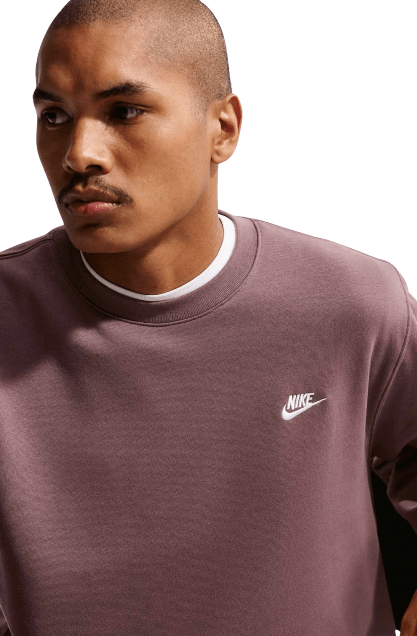 Blusa Moletom Nike Club Crew Masculino Marrom - NewSkull