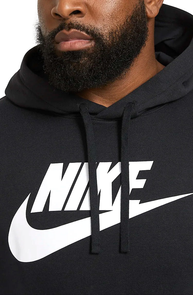 Blusa Moletom Nike Sportswear Club Fleece Masculino Preto/Branco - NewSkull