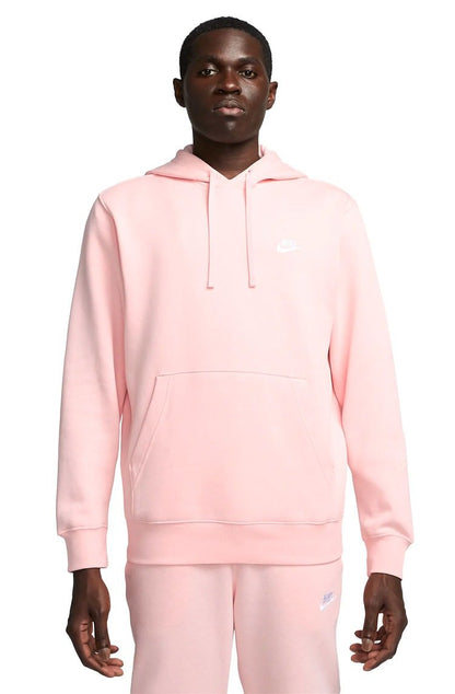 Blusa Moletom Nike Sportswear Club Fleece Masculino Rosa/Branco - NewSkull