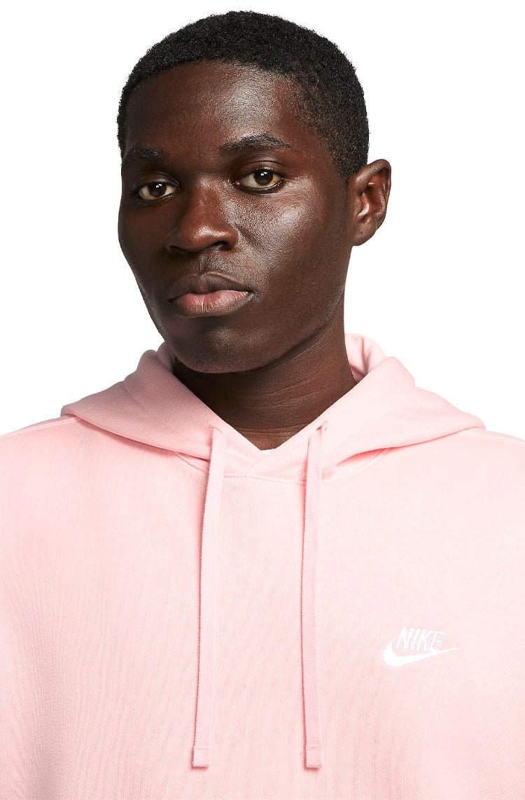 Blusa Moletom Nike Sportswear Club Fleece Masculino Rosa/Branco - NewSkull