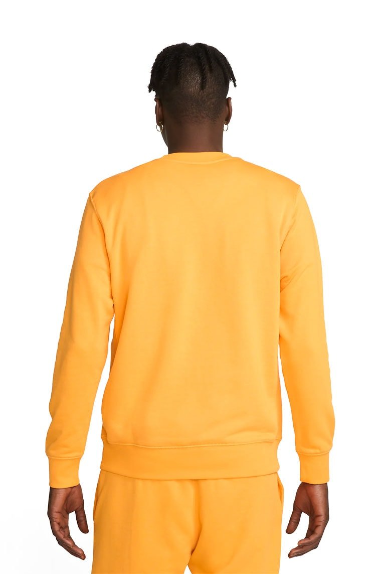 Blusa Moletom Nike Sportswear Club Masculino Laranja/Branco - NewSkull