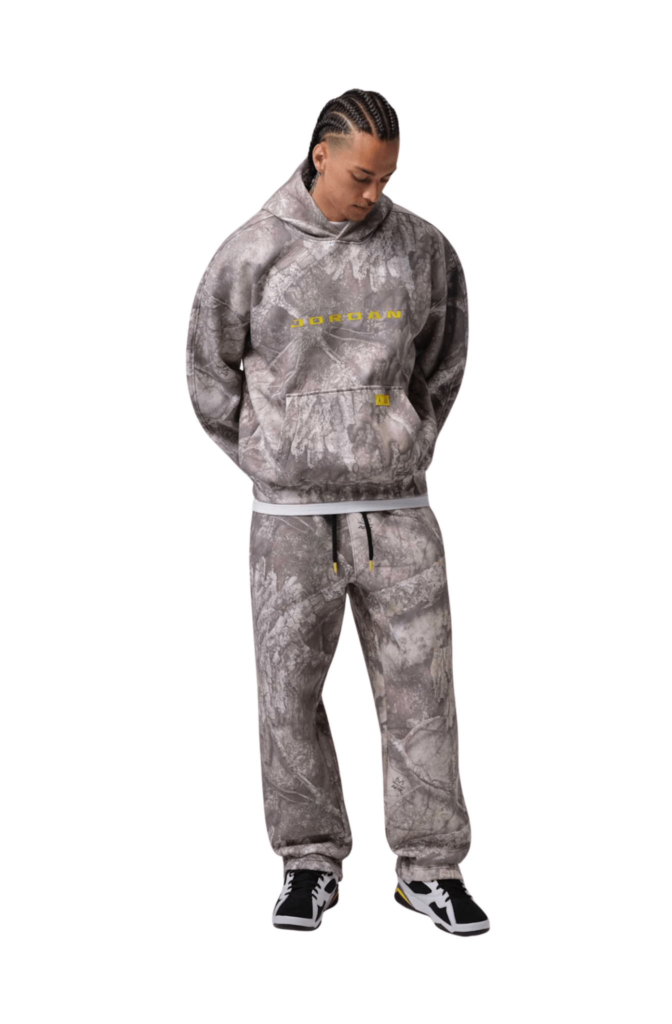 Blusão Jordan Brooklyn Relaxed Fleece Masculino Cinza - NewSkull