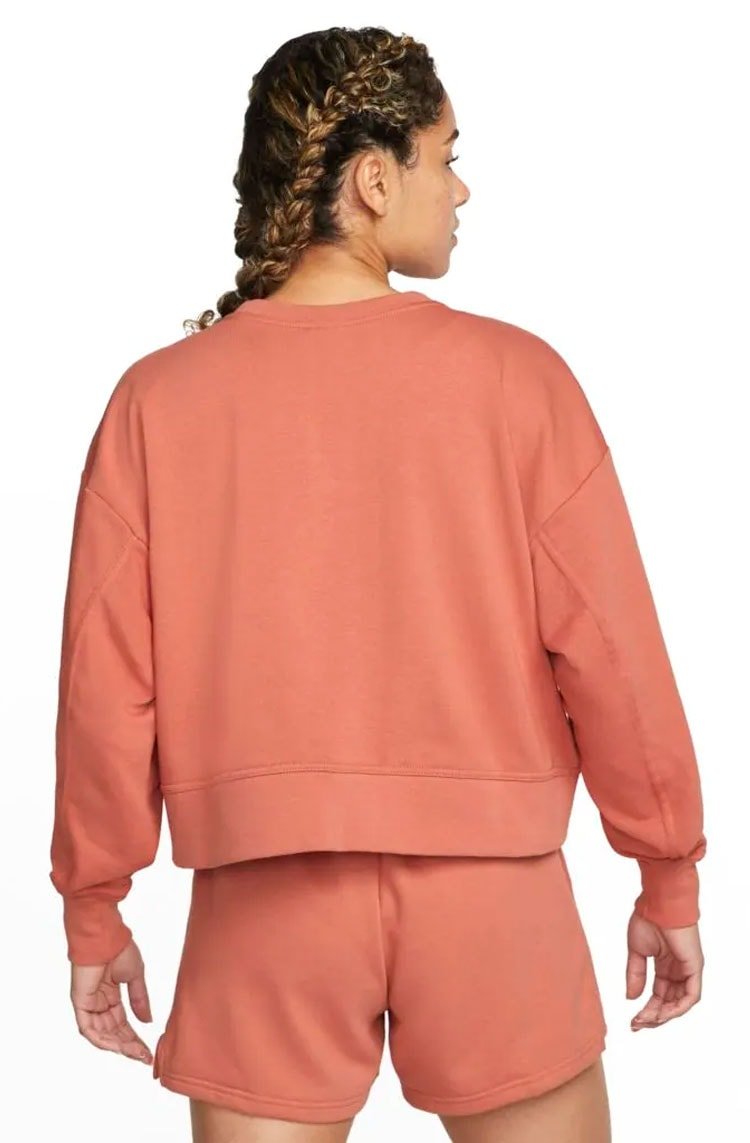 Blusão Moletom Nike Dri - FIT Get Fit Feminino Laranja/Branco - NewSkull