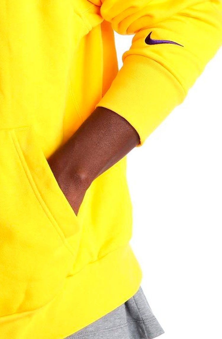 Blusão Moletom Nike Los Angeles Lakers Masculino Pullover Fleece Essential Amarelo/Roxo - NewSkull