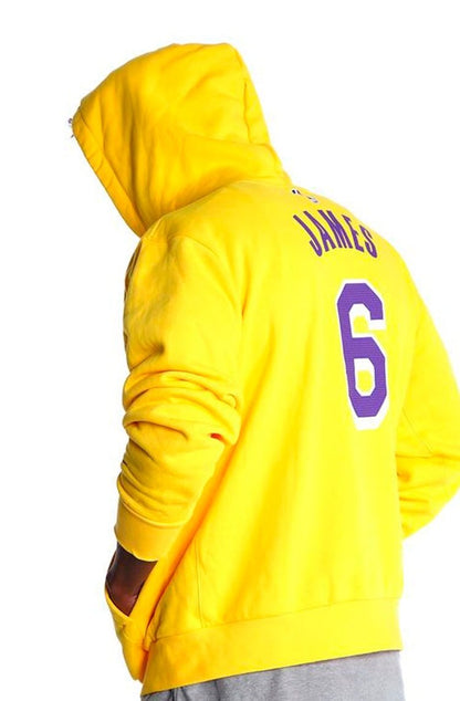 Blusão Moletom Nike Los Angeles Lakers Masculino Pullover Fleece Essential Amarelo/Roxo - NewSkull