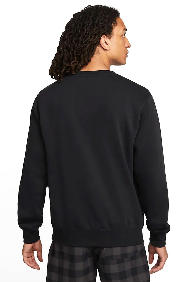 Blusão Moletom Nike NSW Club Fleece Crew Masculino Preto/Branco - NewSkull