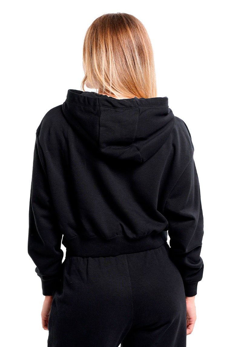 Blusão Nike Sportswear Club Fleece Crop Feminino Preto/Branco - NewSkull