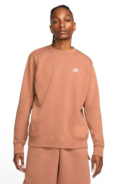 Blusão Nike Sportswear Club Masculino Marrom/Branco - NewSkull