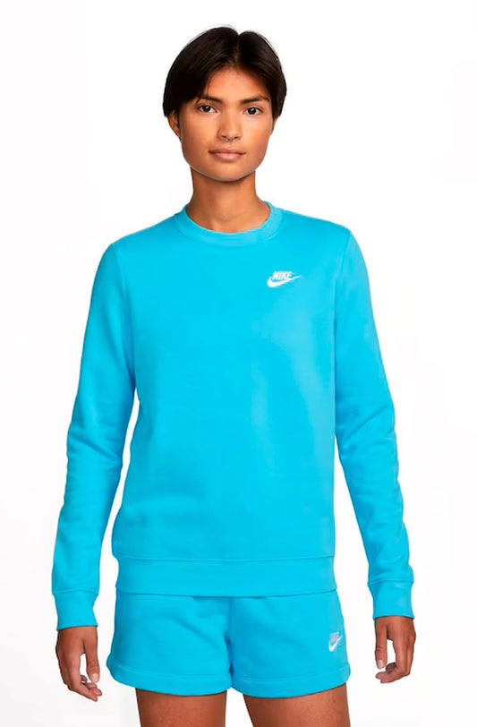 Blusão Nike Sportswear NSW Club Fleece Feminino Azul/Branco - NewSkull