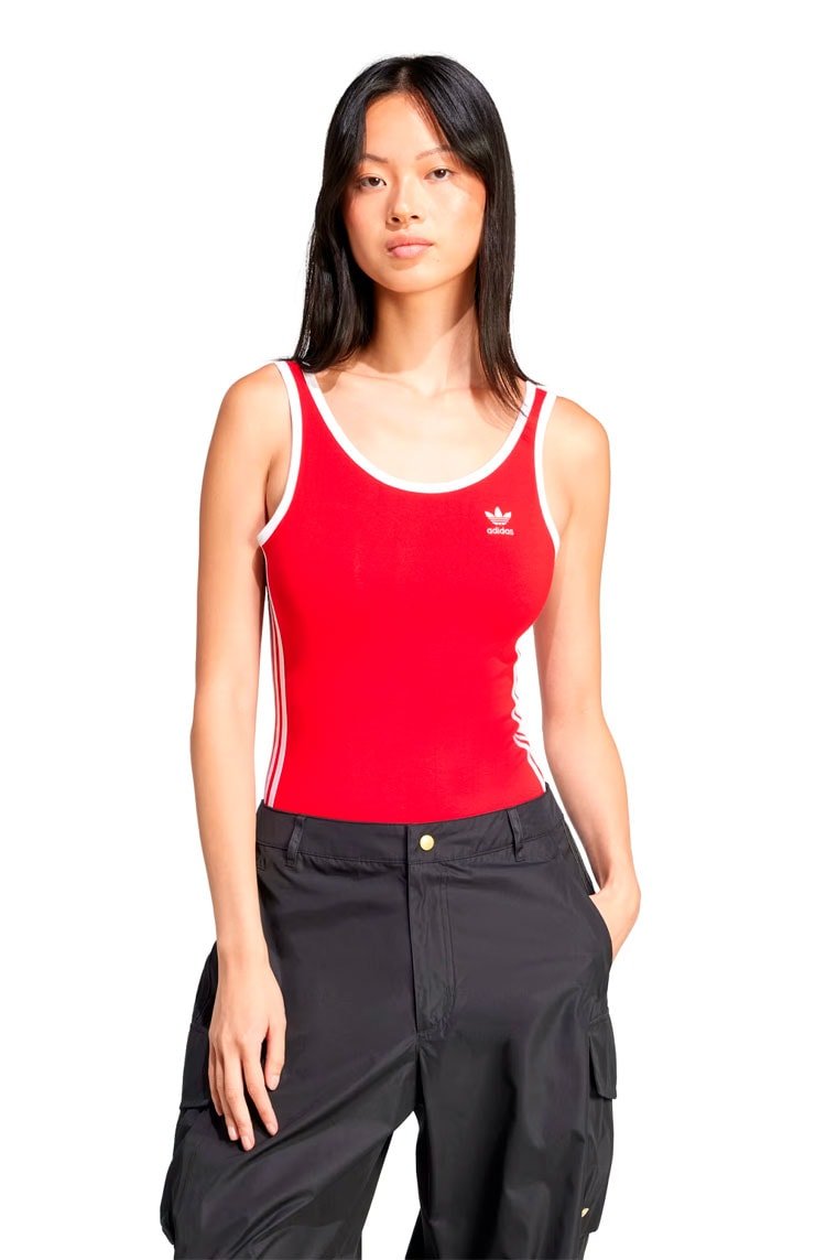 Body Adidas Adicolor 3 - stripes Vermelho/Branco - NewSkull