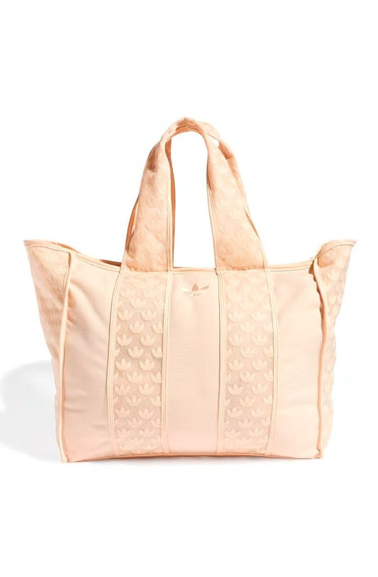 Bolsa Adidas Shopper Monogram Canvas Malha Elástica Bege - NewSkull