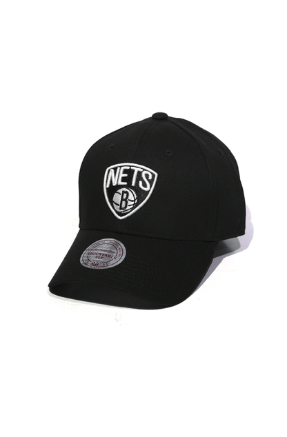 Boné Aba Curva Mitchell and Ness Brooklyn Nets Team Logo Low Strapback - NewSkull