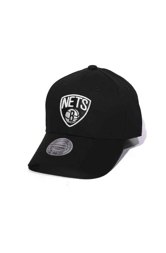 Boné Aba Curva Mitchell and Ness Brooklyn Nets Team Logo Low Strapback - NewSkull
