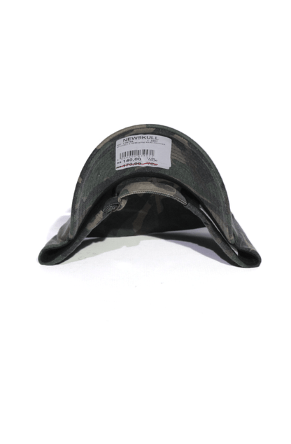Bone Aba Curva Mitchell and Ness Logo Camo Strapback Verde - NewSkull