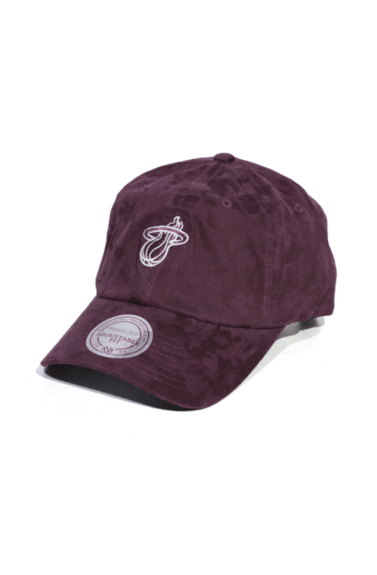 Boné Aba Curva Mitchell and Ness Miami Heat Tonel Camo Strapback - NewSkull
