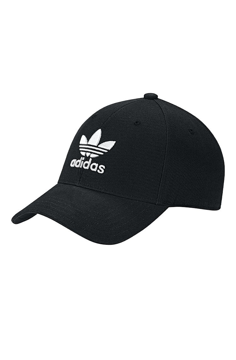Bone Adidas Aba Curva Baseball Trefoil Strapback Preto/Branco - NewSkull