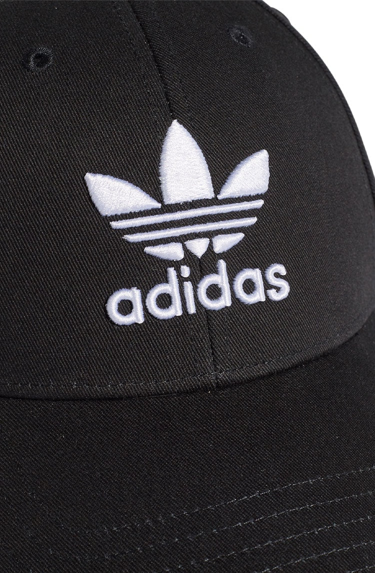 Bone Adidas Aba Curva Baseball Trefoil Strapback Preto/Branco - NewSkull